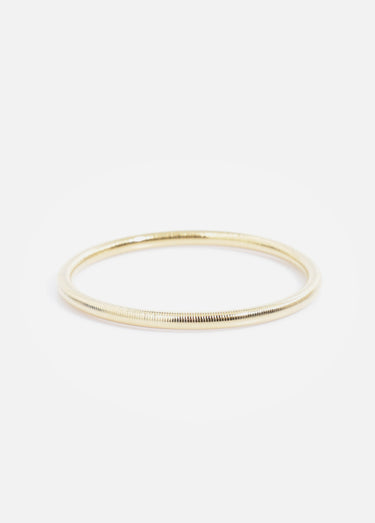 Jonc rond acier inox façon maille serpent Dore