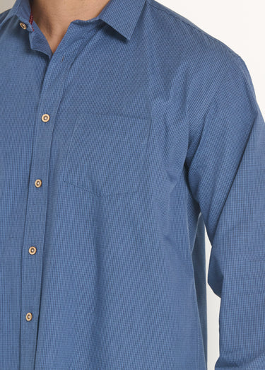 Chemise manches longues entretien facile Bleu