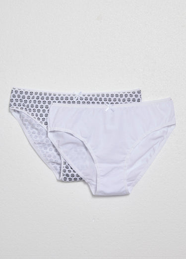 Culottes assorties unies et imprimées Blanc