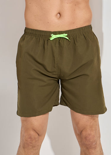 Short de bain avec motif réactif à l'eau Kaki