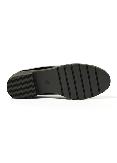 Mocassins vernis avec mors métal Noir