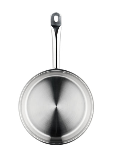 Poêle 24cm tous feux avec manche fixe Gris