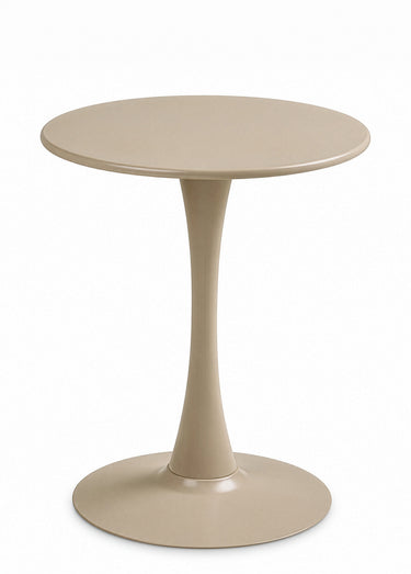 Petite table ronde en acier MEIRA Taupe