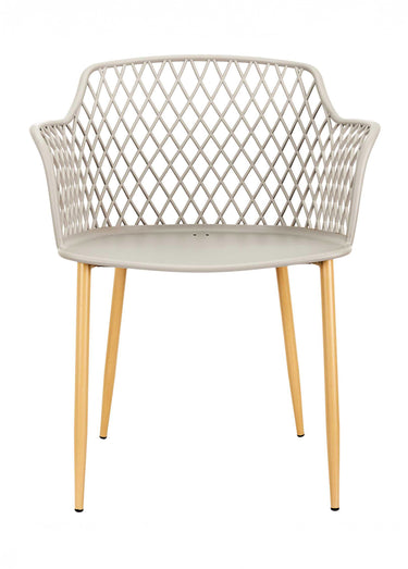 Fauteuils outdoor dossier ajouré losange Taupe