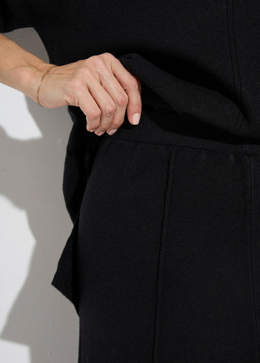 Ensemble en maille tunique + pantalon Noir