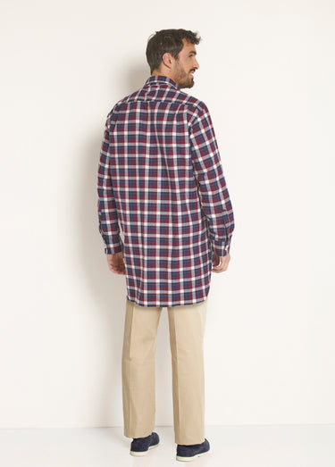 Chemise de travail chaude flanelle à carreaux Carreux Rouge
