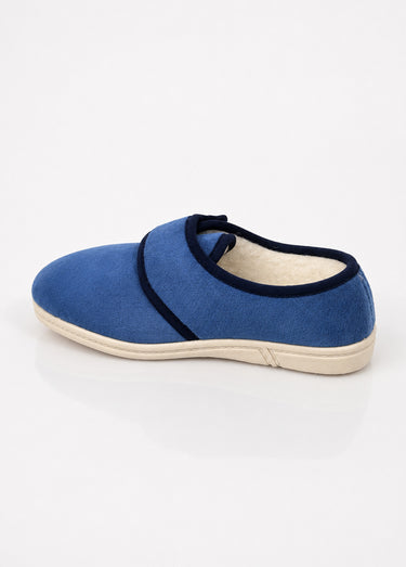 Chaussons scratchés fourrés Marine