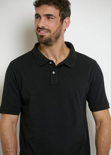 Polo manches courtes col pointe Noir
