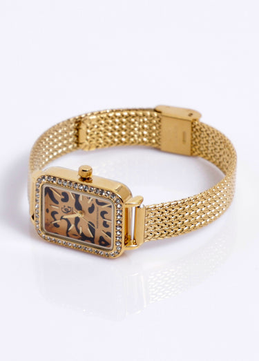 Montre bijou cadran rectangulaire strass