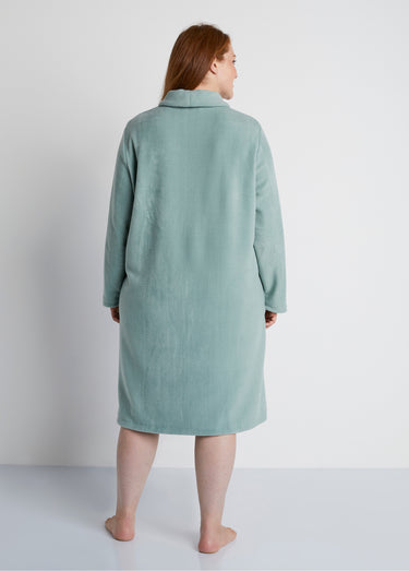 Peignoir robe de chambre polaire uni Vert