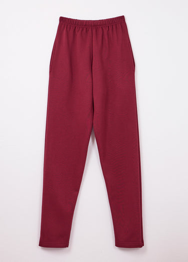 Pantalon de jogging molleton ceinture élastiquée Bordeaux