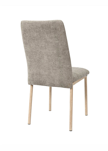 Set de 2 Chaises tissu chenille EMILIA Taupe