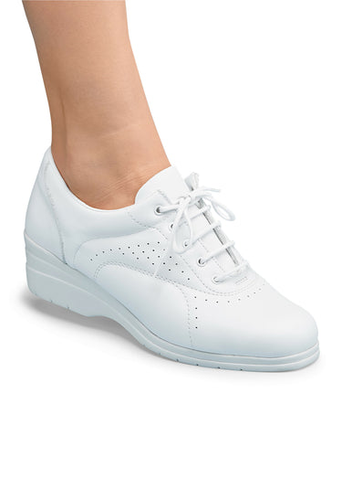Derbies détente largeur confort cuir Blanc