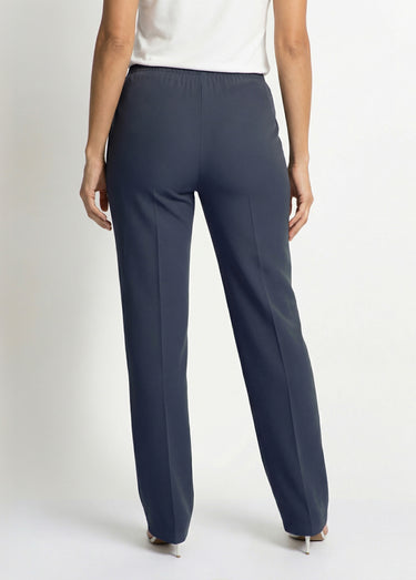Pantalon droit taille semi-élastiquée Marine