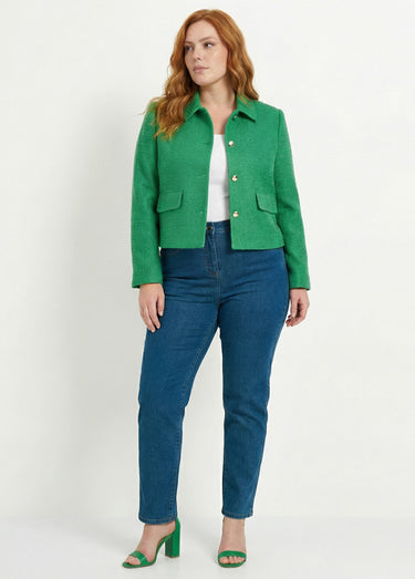 Veste courte esprit couture Vert