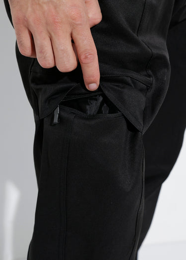 Pantalon cargo bas élastiqué, sportswear Noir