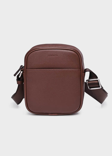 Sacoche homme en cuir avec bandoulière Chocolat