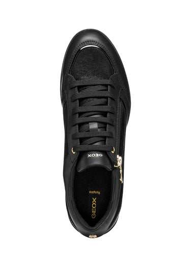 Baskets multimatières lacets et zip Noir