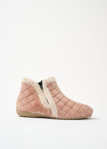 Chaussons bottines chauds largeur confort Rose