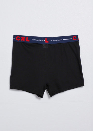 Boxer ceinture élastiqué, coton mélangé Noir