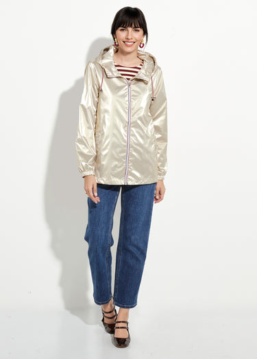 Coupe-vent déperlant à capuche, poches raglan Dore