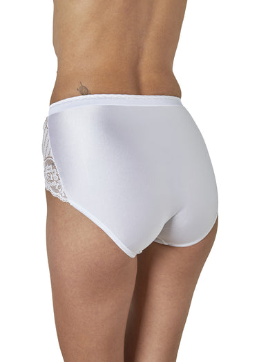 Culottes hautes couvrantes en dentelle Blanc Lot2