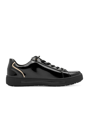 Baskets avec lacets élastiqués et zips Noir