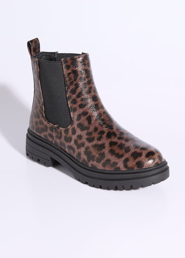 Boots Chelsea compensées imprimé léopard Leopard