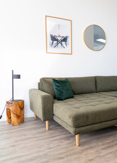 Tabouret en teck recyclé, modèle unique Naturel