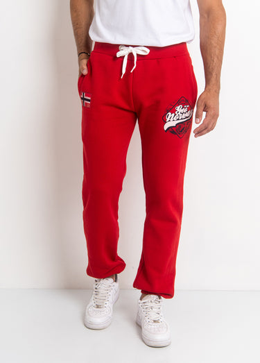 Pantalon de jogging avec logos Rouge
