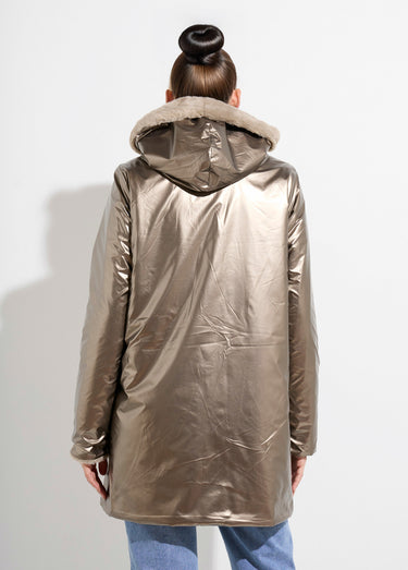 Parka réversible déperlant / fourrure 1 Bronze