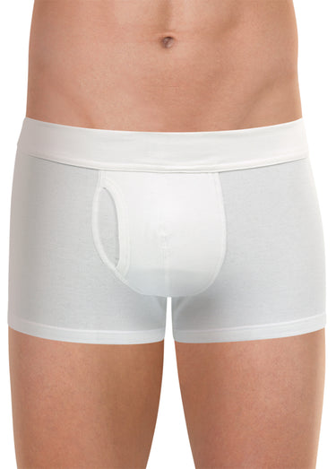 Boxer à poche uni homme Blanc