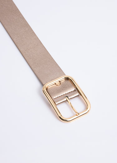 Ceinture boucle métallisée rectangle Cuivre