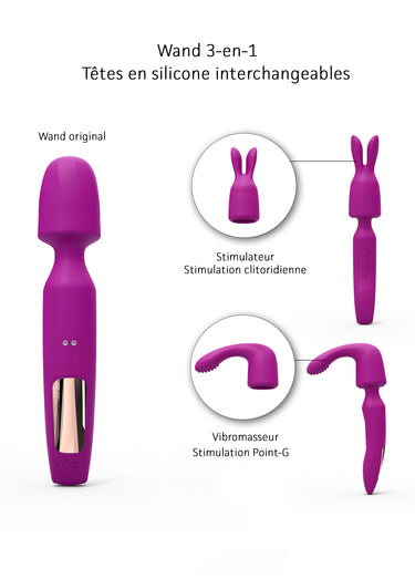 Sextoy 3 en 1 rechargeable R-EVOLUTION Violet