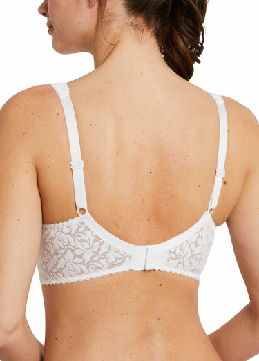 Soutien-gorge sans armatures maille jacquard Blanc