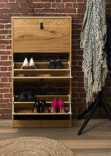 Meuble à chaussures design en bois Marron