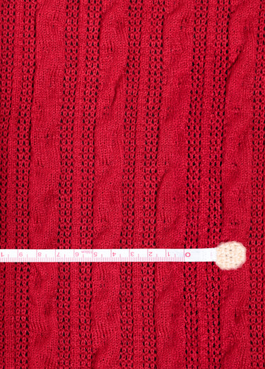 Coupon tissu jersey gaufré, Écarlate Rouge