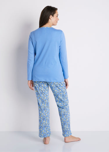 Pyjama coton imprimé motif koala Bleu