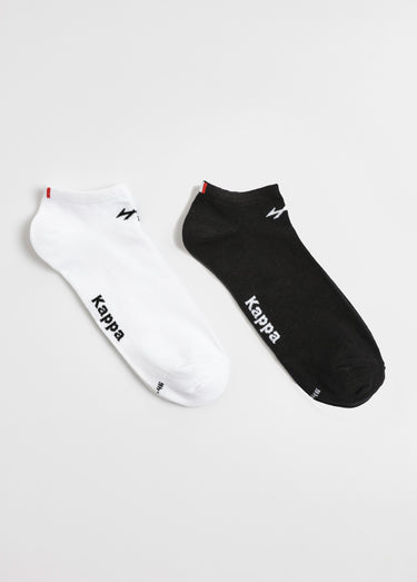 Lot de 2 Socquettes unies, licence Alpine Blanc / Noir