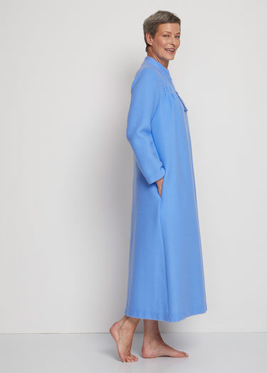 Peignoir zippé maille Courtelle® Bleu