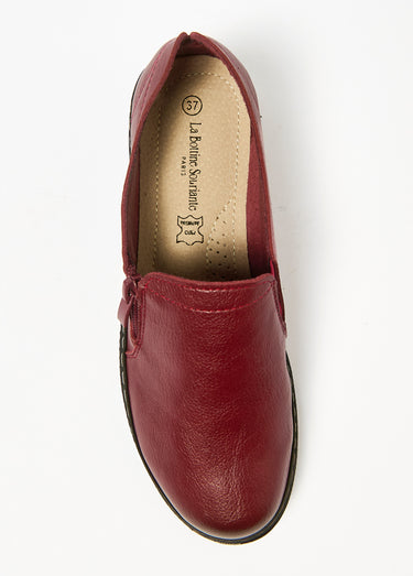 Derbies loafers confortables avec zip Bordeaux