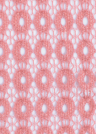 Coupon dentelle guipure ovale, 2R Vieux Rose