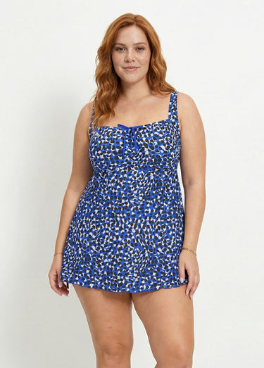 Maillot de bain tankini couvrant léopard Imp Bleu
