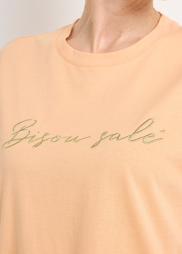 T-shirt manches courtes, Bisou salé Orange
