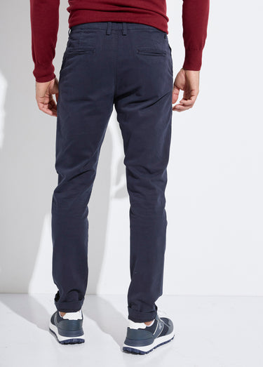 Pantalon chino chic poches italiennes Marine