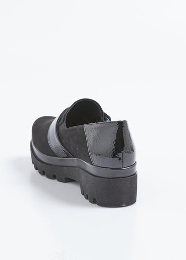Mocassins crantés, largeur confort Noir