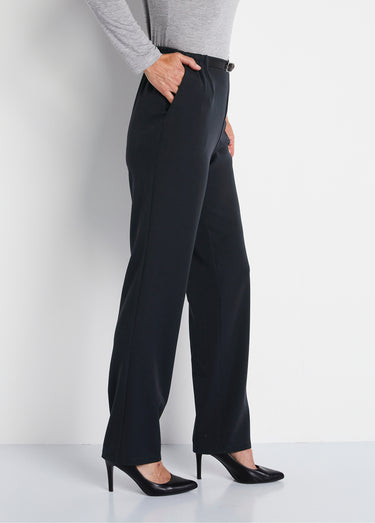 Pantalon infroissable taille semi élastiquée Marine