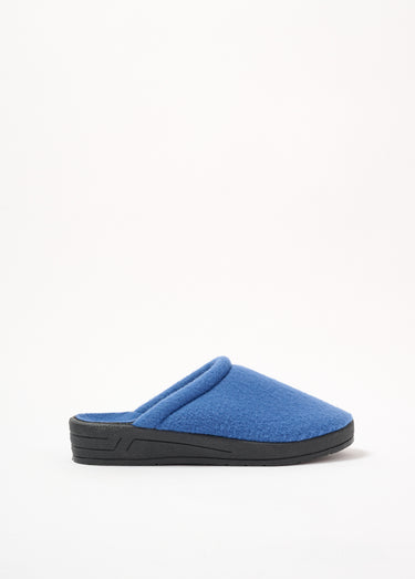 Chaussons mixtes mule largeur confort polaire Bleu Jean