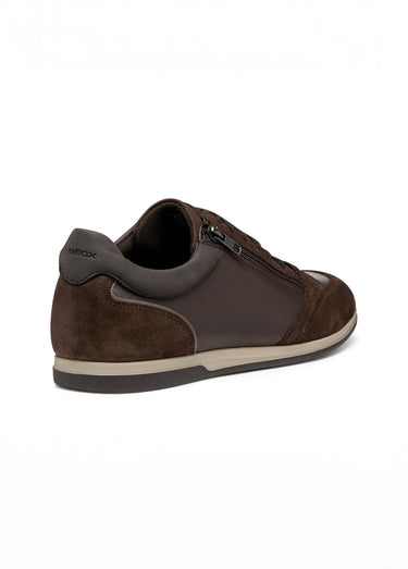 Baskets cuir tendance semelle fine Brun