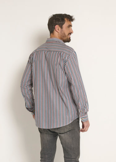Chemise à rayures entretien facile Bleu